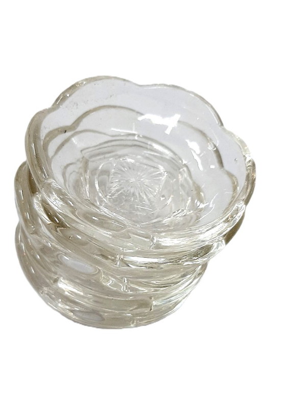 Image 1 of 5 x Vintage kleine glazen jambordjes