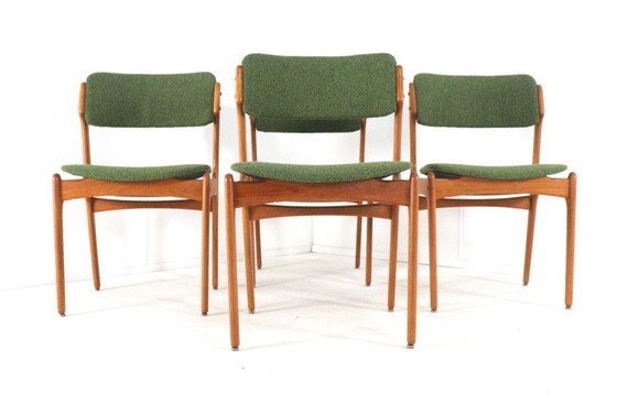 Image 1 of Ensemble de 4 chaises rembourrées Erik Buch pour O.D. Mobler modèle 49