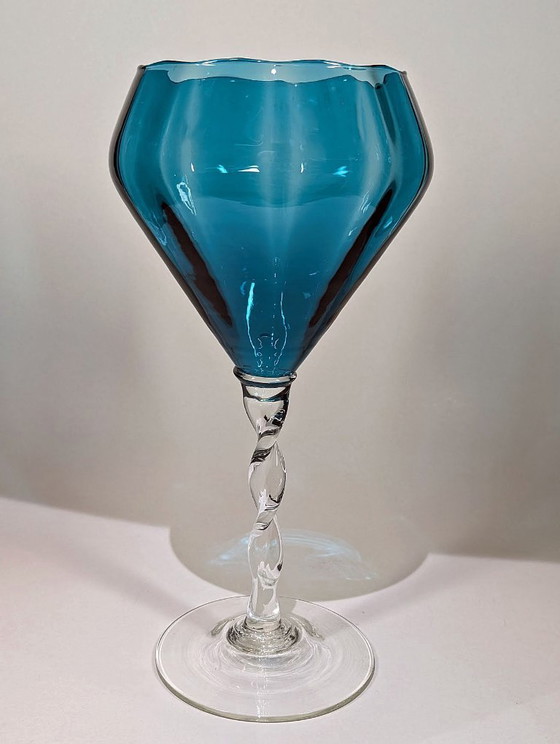 Image 1 of Copa extragrande de cristal de Murano - Azul italiano