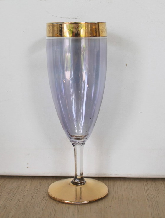 Image 1 of Set di 5 calici da champagne italiani, vintage anni '60