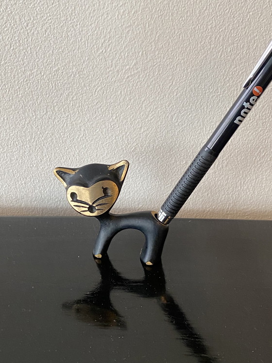 Image 1 of Vintage 1950s Cat Pen Holder by Walter Bosse