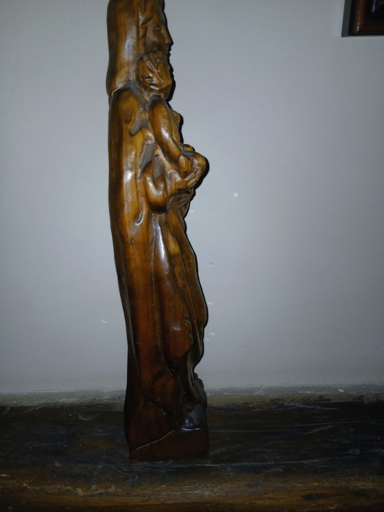 Wooden statue of the Virgin Mary – Sculpture (photo 4 of 7)