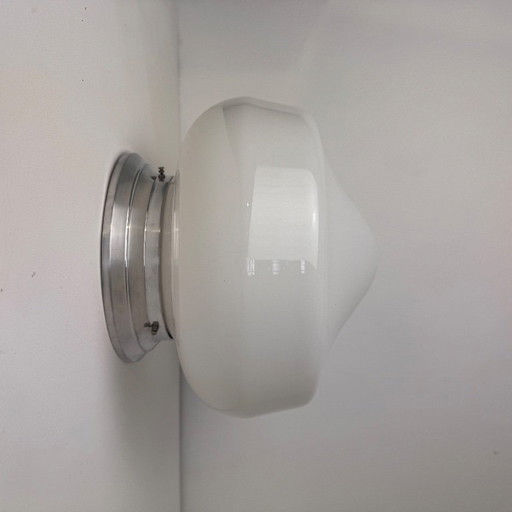 Vintage Opaline Glass Ceiling or Wall Light (XL)