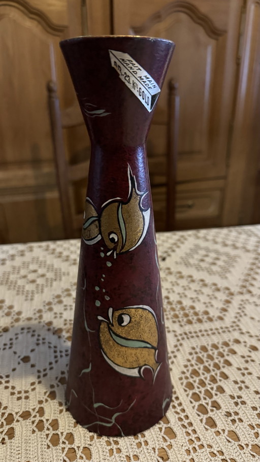 Vintage Vase Foreign West German Ceramic