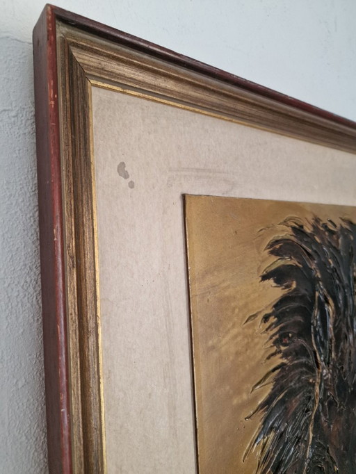 Vintage horse portrait signed TARGA