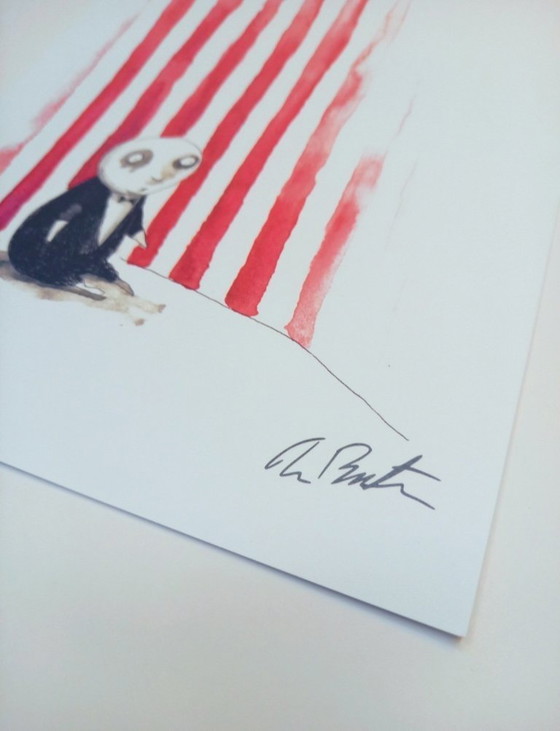 Image 1 of Tim Burton – Penguin Boy – Stampa ufficiale, firmata in edizione limitata – 20x30 cm