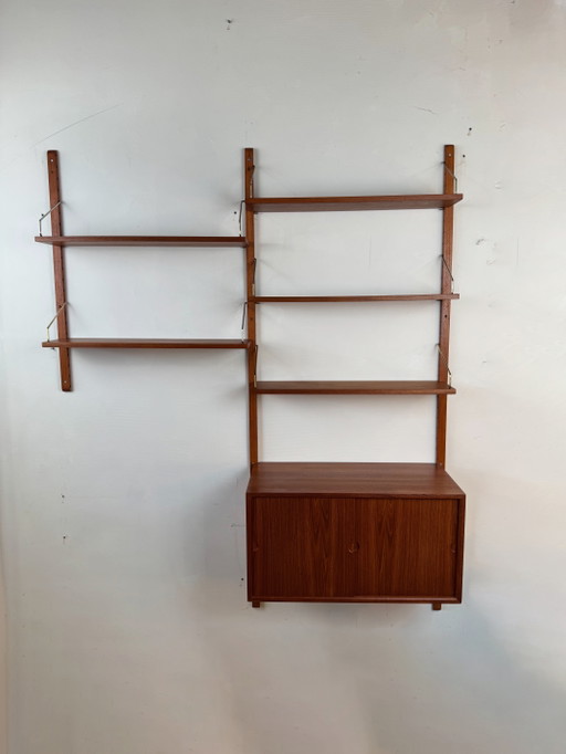 Royal System wandmeubel, Poul Cadovius, Denemarken, jaren 1960 – wandkast, Wood