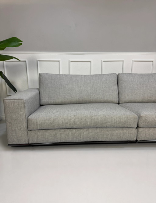Minotti Hamilton Canapé Stoff Gris Canapé Ausstellungsstück