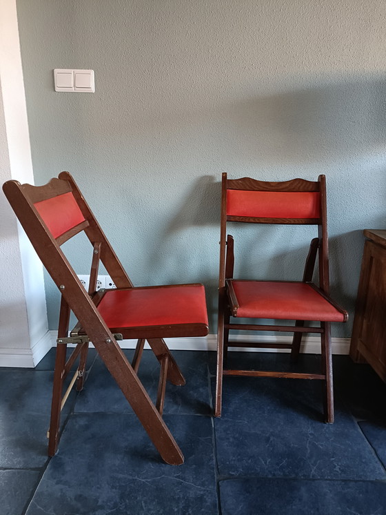 Image 1 of Vintage Folding Chairs 1950s