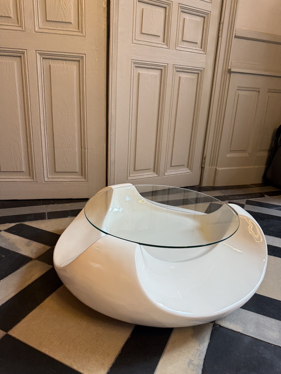 Image 1 of Salon tafel wit gelakt 70s