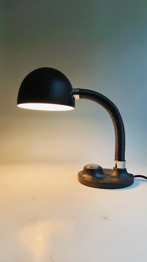 Hillebrand Bauhaus jaren 70 chroom metalen bureau lamp