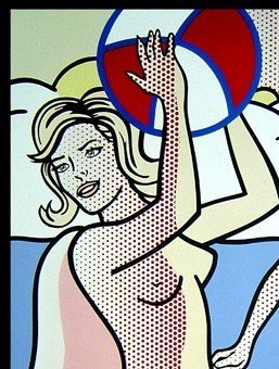 Nus avec ballon de plage - Gravure d'art d'après Roy Lichtenstein de 1994