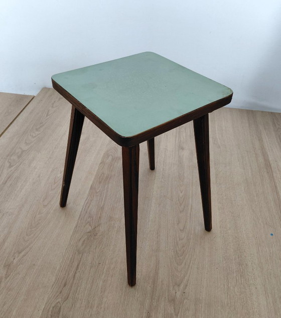 Image 1 of Art deco side table with green top