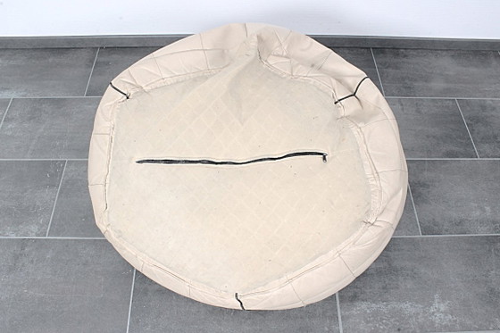 Image 1 of Vintage leather patchwork beanbag from the 1980s