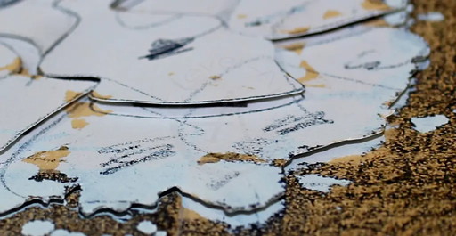 Schlote, Wilhelm - Winter roses - 3D construction - signed by hand