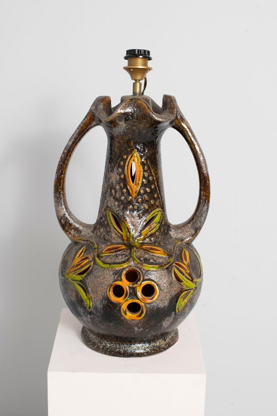Vintage Walter Gerhards keramische tafellamp – West Germany, jaren 60/70 – Tafellampen, Ceramic (photo 4 of 7)