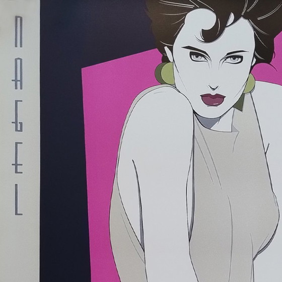 Image 1 of Precioso póster artístico original de Patrick Nagel "Splash" de los años 90