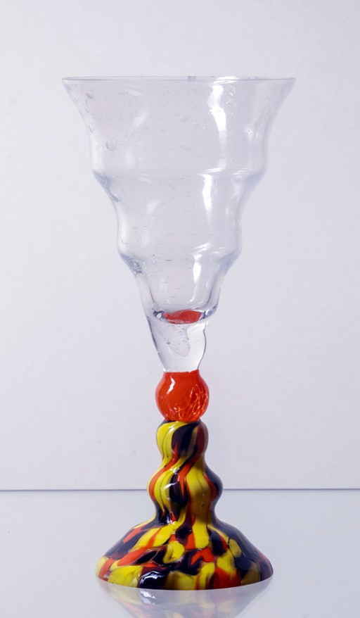 Vintage Six-Piece Stemmed Glass Set, 1950s–1970s