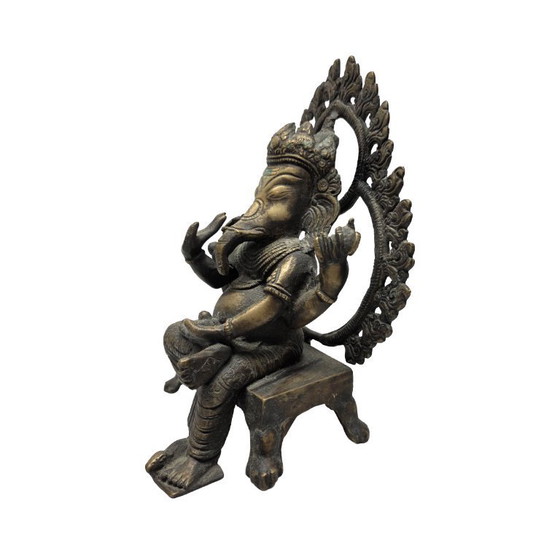 Image 1 of Statue de Ganesh en bronze vintage