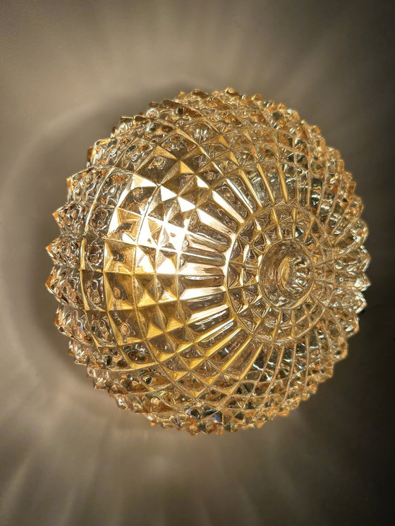 Image 1 of 2X Mid Century Glass Wall Lights