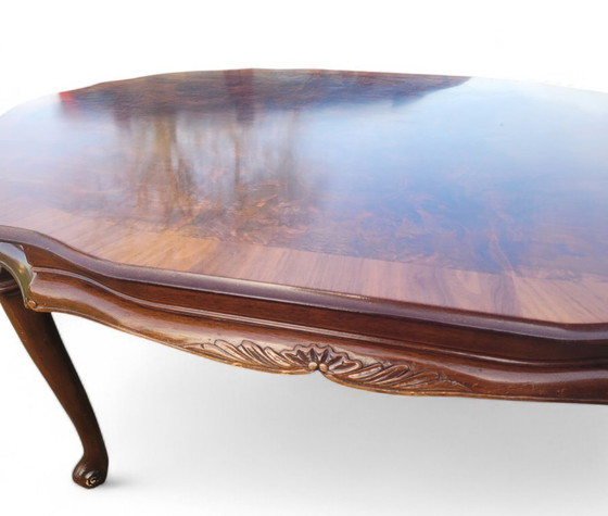 Image 1 of Elegante Franse eetkamerset- Eetkamertafel met 4 stoelen - klassieke Louis XVI stijl