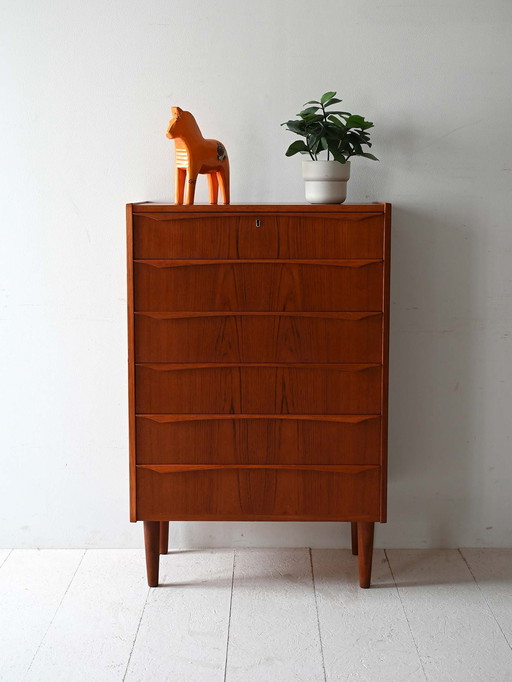 1950s/60s Scandinavian Teak Chest with 6 Drawers