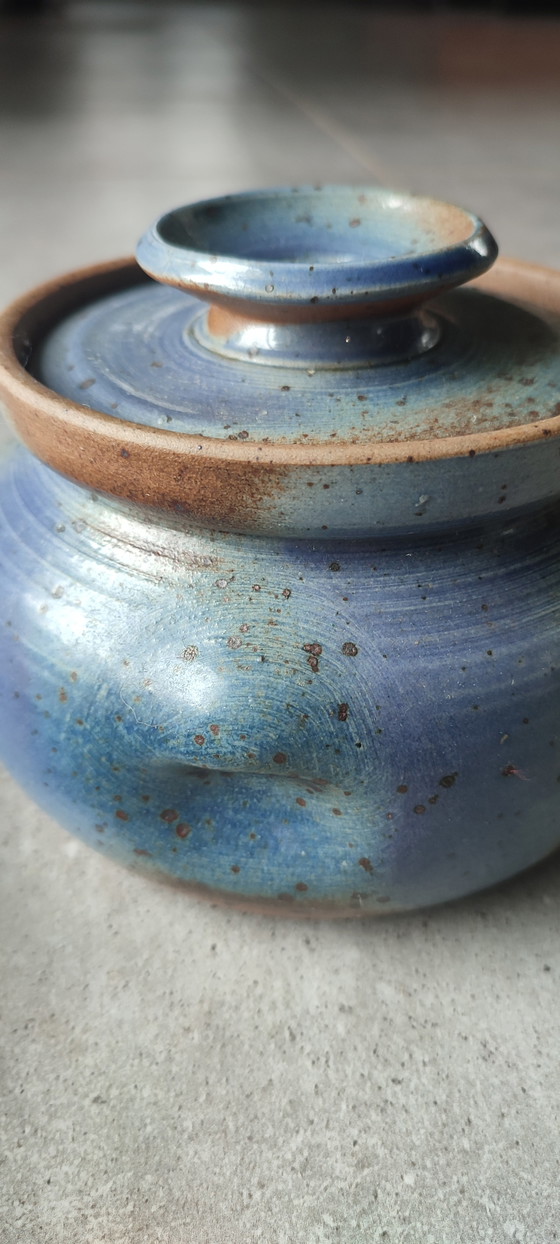 Image 1 of Vintage geglazuurd aardewerk servies, gesigneerd Béceleuf