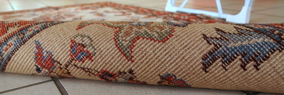 Image 1 of Handmade vintage Pakistani Lahore rug 2.5' x 4.6' (77cm x 141cm) 1950s