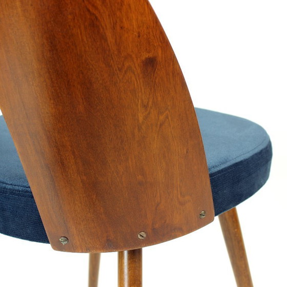 Image 1 of Set Of 6 Iconic Tatra Chairs In Walnut & Velvet By šuman, Nabytok Pravenec 1960s