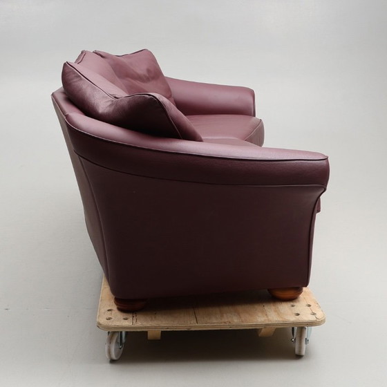 Image 1 of Bröderna Andersson leren bank "Estrada" – eersteklas Zweeds vakmanschap