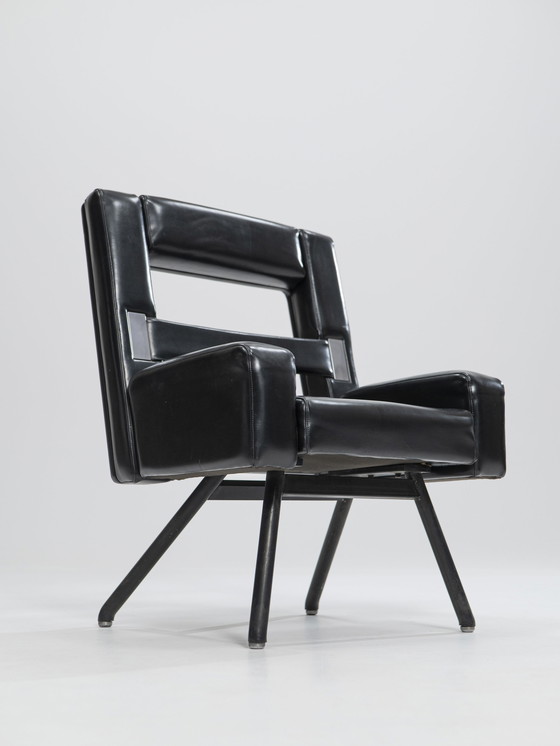 Image 1 of Leatherette Armchair Prototype, Italy, 1980s