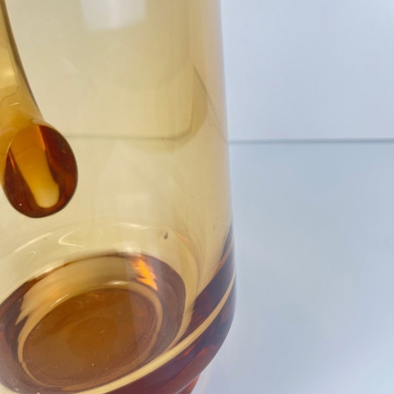 Image 1 of Brocca/brocca in vetro soffiato ambrato