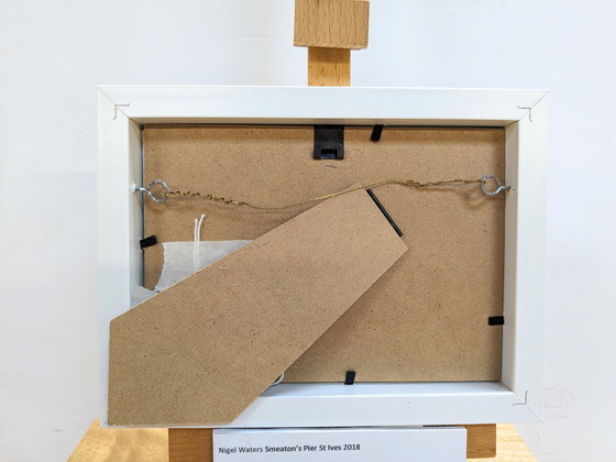 Image 1 of St Ives Smeatons Pier Original Aquarell Nigel Waters Signiert Gerahmtes Kunstwerk