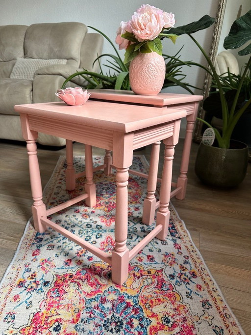 Bois véritable Pièces uniques Table d'appoint Décoration Antique