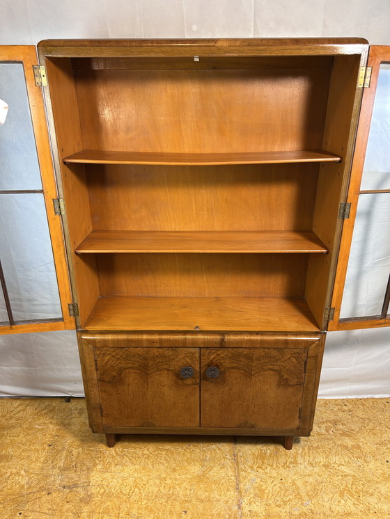 Image 1 of Art Deco Vintage Bookcase / Display Cabinet – 1930s–1940s  