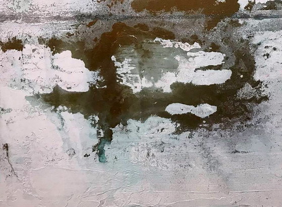 Image 1 of Original Acrylic Painting Abstract Expressionism White Ocean