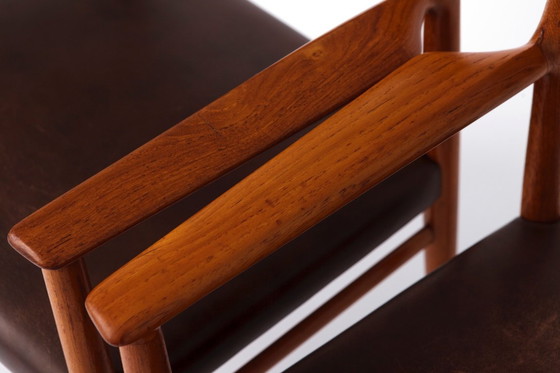 Image 1 of Pair of Arne Vodder Model 418 Armchairs, 1960s Danish Mid Century Teak Chairs for Sibast