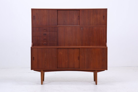 Image 1 of Vintage Teak Armoire à étagères | Mid Century Armoire Highboard | 60's Bar Armoire en bois de rangement '=)-=%.