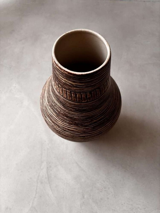 Image 1 of Japandi ceramic Spara floor vase 70s minimalist vase