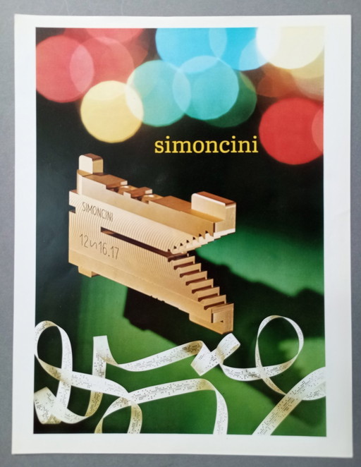 Publicité lithographique originale Francesco Simoncini 'Selene' industriel 1960s