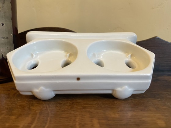 Image 1 of Zahnbürstenhalter Art déco, 1930, französisches Porzellan