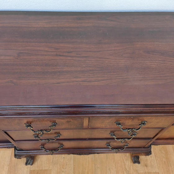 Image 1 of Vintage Chippendale dressoir buffetkast ladekast wandkast