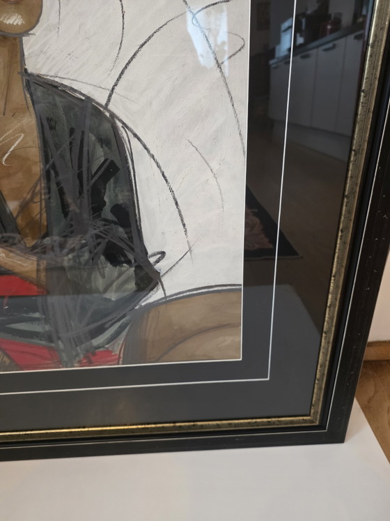Origineel Kunstwerk Nico Vrielink (1988) – Gemengde Techniek – 103 x 82 cm Prachtig en Groot Origineel (photo 10 of 12)