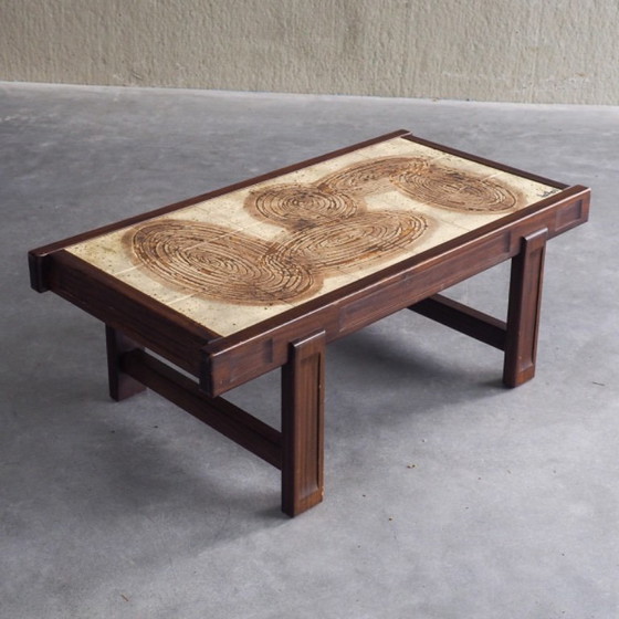Couchtisch mit Fliesen im Mid-Century-Stil von Jean D’Asti – Jean D'Asti, Couchtische, Wood (photo 9 of 12)