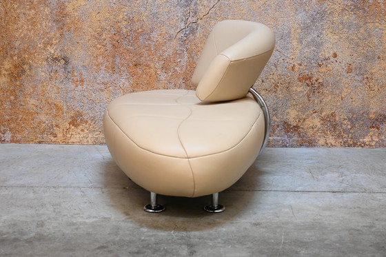 Image 1 of Chaise longue Leolux Kikko en cuir beige