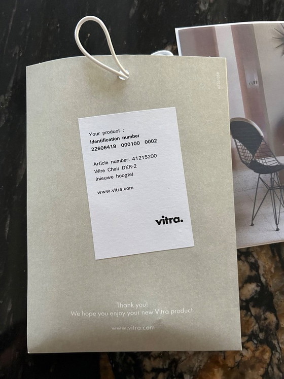 4x Vitra Wire Chair DKR-2 – Dining chairs, Metal, Textile (photo 8 of 9)