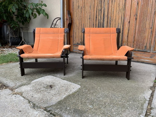 Set Mid-Century Arts & Crafts Loungesessel von Képcsarnok