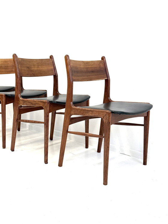 4 sillas de comedor danesas – Wood, Skai, Vintage (photo 5 of 11)