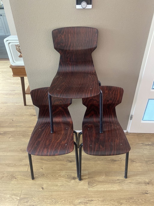 3x chaises scolaires Eromes Pagholz