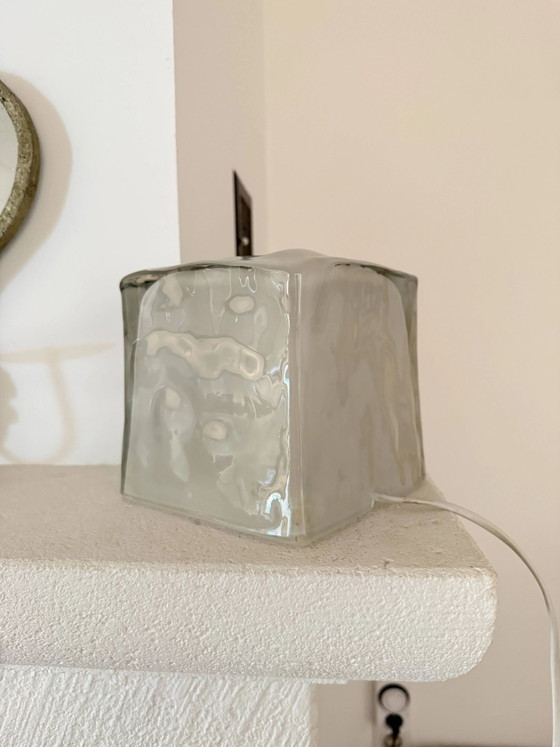 "Iviken" table lamp known as Ice Cube – IKEA Vintage, 1990s – Crystal, Plastic, Scandinavian (photo 5 of 8)